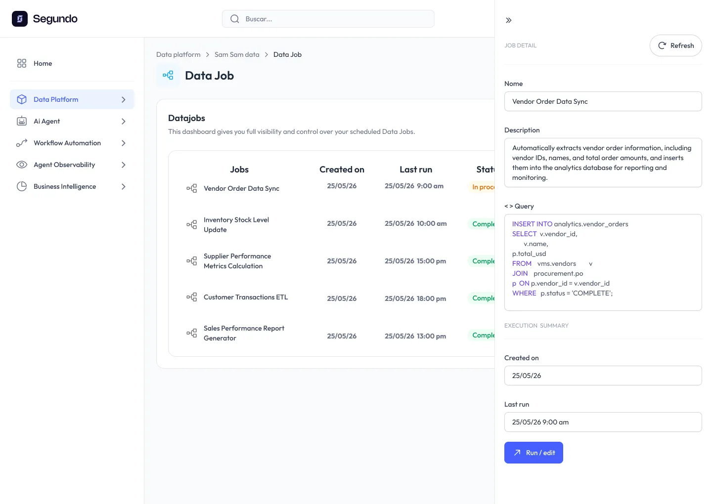 Platform visualization step 1